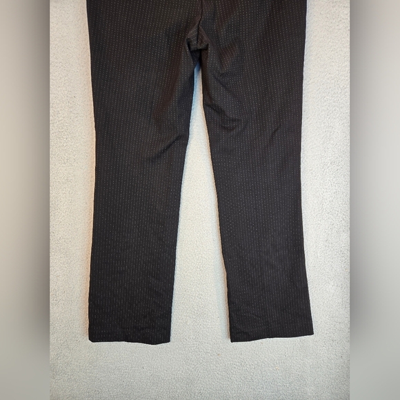 Amanda & Chelsea Women's Dress Career Pants Sz 8 Thick Stretchy Black Tiny Dots - Picture 9 of 12